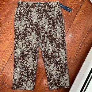 NWT Chaps Paisley Pants - 97% cotton